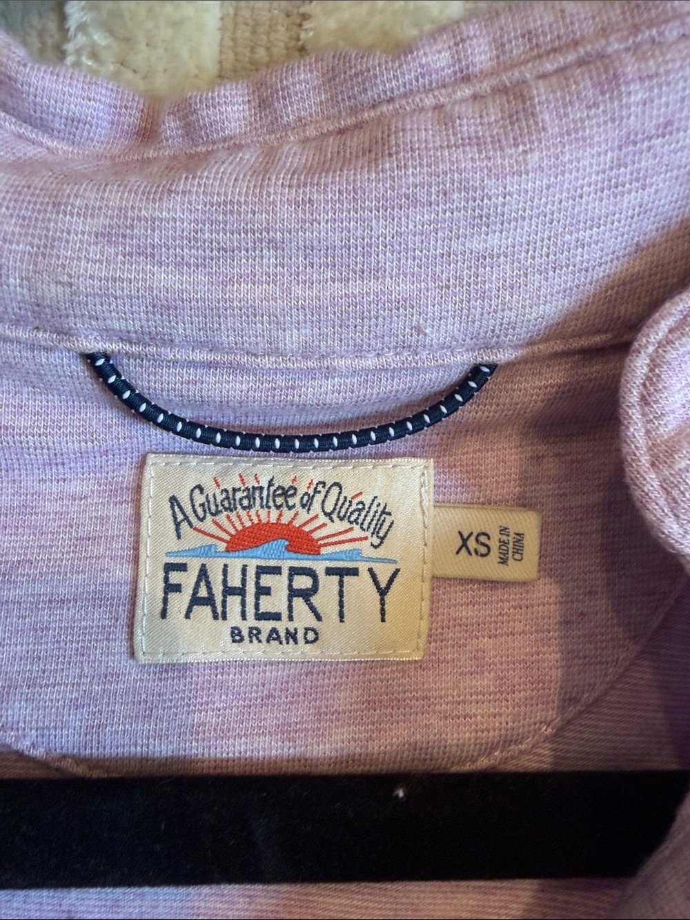 Faherty Men's Heathered Lilac Polo - Picture 2 of 6